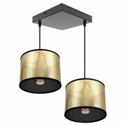 Montana 2 – lampa sufitowa ze złotymi abażurami 5048-Z ROMIR