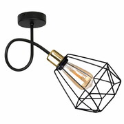 Lampa sufitowa stylowa czarna z złotym1 Balo 2291 LOFT ROMIR
