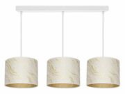 Lampa sufitowa Lava Lux 3-punktowa żyrandol biało-złoty na listwie ROMIR