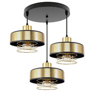 Lampa sufitowa 3 Maya 2256-Z-LUX czarna ze złotem ROMIR