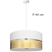 Lampa sufitowa Electra 7151/3-BZ abażur biały ze złotem fi 40 cm ROMIR