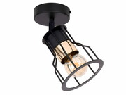 Lampa sufitowa 1 Pablo 3461-CZ czarna ze złotem na przegubie ROMIR