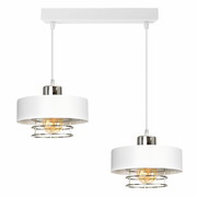 Lampa sufitowa 2 Maya 2257-BS biała ze srebrem ROMIR