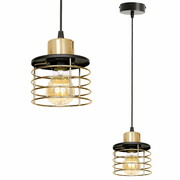 Lampa sufitowa 1 Kaya 2281/2-Z czarna ze złotem ROMIR