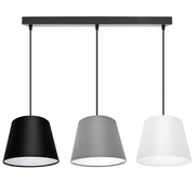Stylowa lampa sufitowa Meba 3 abażury stożki na kablach 1613 ROMIR
