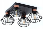 Lampa sufitowa Rega 4 klosze druciane loft 1304 ROMIR