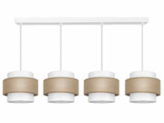 Lampa sufitowa Porto 7255 abażury białe z jutą ROMIR