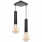 Lampa sufitowa Tube 3388-CZ czarna ze złotem + żarówki ROMIR