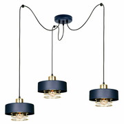 Lampa sufitowa pająk Maya 3 granatowy ze złotem, srebrem lub miedzią 2253-GZ ROMIR