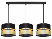 Lampa sufitowa Electra 7153/2-Z abażury czarne ze złotem ROMIR