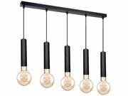 Lampa sufitowa Tube 3385-CZ czarna ze złotem + żarówki ROMIR