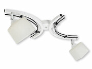 Lampa sufitowa Zuza biało czarna 2 klosze 942bc ROMIR