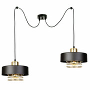 Lampa sufitowa pająk Maya 2 czarny ze złotem 2252Z ROMIR