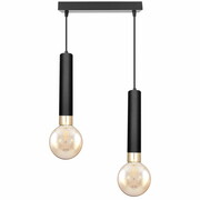 Lampa sufitowa Tube 3387-CZ czarna ze złotem + żarówki ROMIR