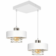 Lampa sufitowa 2 Maya 2258-BS biała ze srebrem ROMIR