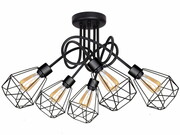 Lampa sufitowa stylowa czarna 5 Balo 2300 LOFT ROMIR