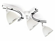 Lampa sufitowa Zuza biało czarna 3 klosze kubek 943bck ROMIR