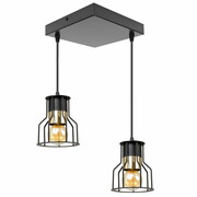 Lampa sufitowa 2 Pablo 3458-CZ czarna ze złotem ROMIR