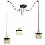 Lampa sufitowa pająk Kaya 3 czarny ze złotem 2283-Z ROMIR