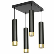 Lampa sufitowa Tube 3354-Z czarna ze złotem ROMIR