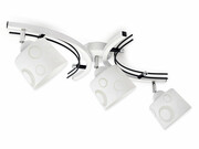 Lampa sufitowa Zuza biało czarna 3 klosze walec 943bcw ROMIR