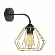 Lampa ścienna biała, czarna Kali Gold 1308kz, czarna ze złotymi abażurami ROMIR
