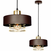 Lampa sufitowa z 1 kloszem Maya 2251/2-BRZ brązowa ze złotem ROMIR