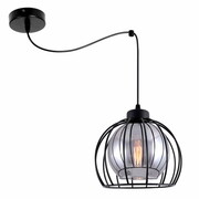Lampa sufitowa pająk Paloma 1 czarny ze srebrnym szkłem 4451-CS ROMIR