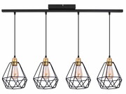 Lampa sufitowa 4 z abażurami drucianymi 2225 ROMIR