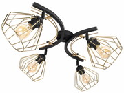 Lampa sufitowa druciana 4 Nela GOLD 2404 LOFT LED regulacja ROMIR