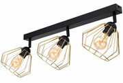 Lampa sufitowa biała-czarna Kali salon, kuchnia z regulacją 3 klosze 1503-Z ROMIR