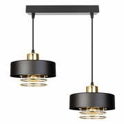 Lampa sufitowa 2 Maya 2257-Z czarna ze złotem ROMIR