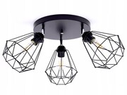 Żyrandol, lampa sufitowa 3 klosze druciane 1203 ROMIR