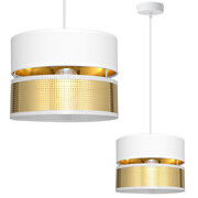 Lampa sufitowa Electra 7151/2-BZ abażur biały ze złotem ROMIR