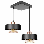 Lampa sufitowa 2 Maya 2258-CM czarna z miedzią ROMIR