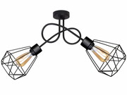 Lampa sufitowa stylowa czarna 2 Balo 2302 LOFT ROMIR