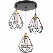 Lampa sufitowa z 3 abażurami drucianymi 2226 ROMIR