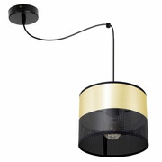 Lampa sufitowa pająk Dora 7051 abażur czarny ze złotem ROMIR