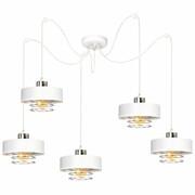 Lampa sufitowa pająk Maya 5 biała ze srebrem 2250BS ROMIR
