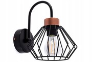 Lampa ścienna, kinkiet Rega 1 klosz druciany loft 1308 ROMIR