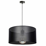 Żyrandol MISTRA 1 – czarna lampa sufitowa z loftowym abażurem 40 cm ROMIR