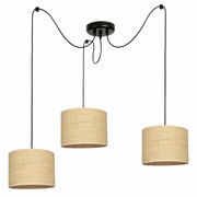 Żyrandol Pająk BALI 3 – lampa sufitowa z rattanowymi abażurami 7423 ROMIR