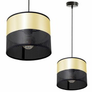 Lampa sufitowa Dora 7051/2 abażur czarny ze złotem ROMIR