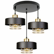 Lampa sufitowa 3 Maya 2256-Z czarna ze złotem ROMIR