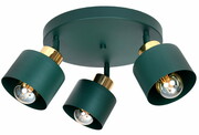 Stylowy zielony plafon 3 Tolio 1826-GG LOFT ze złotem, srebrem, lub miedzią ROMIR