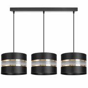 Stylowa lampa sufitowa Dada 3 abażury walce 1703_03 ROMIR