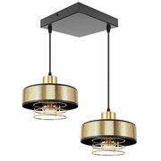 Lampa sufitowa 2 Maya 2258-Z-LUX czarna ze złotem ROMIR