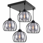Lampa sufitowa Paloma 4454-CS czarna ze srebrnym szkłem ROMIR