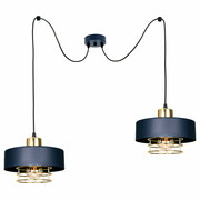 Lampa sufitowa pająk Maya 2 granatowy ze złotem 2252-GZ ROMIR