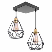 Lampa sufitowa z 2 abażurami drucianymi 2222 ROMIR